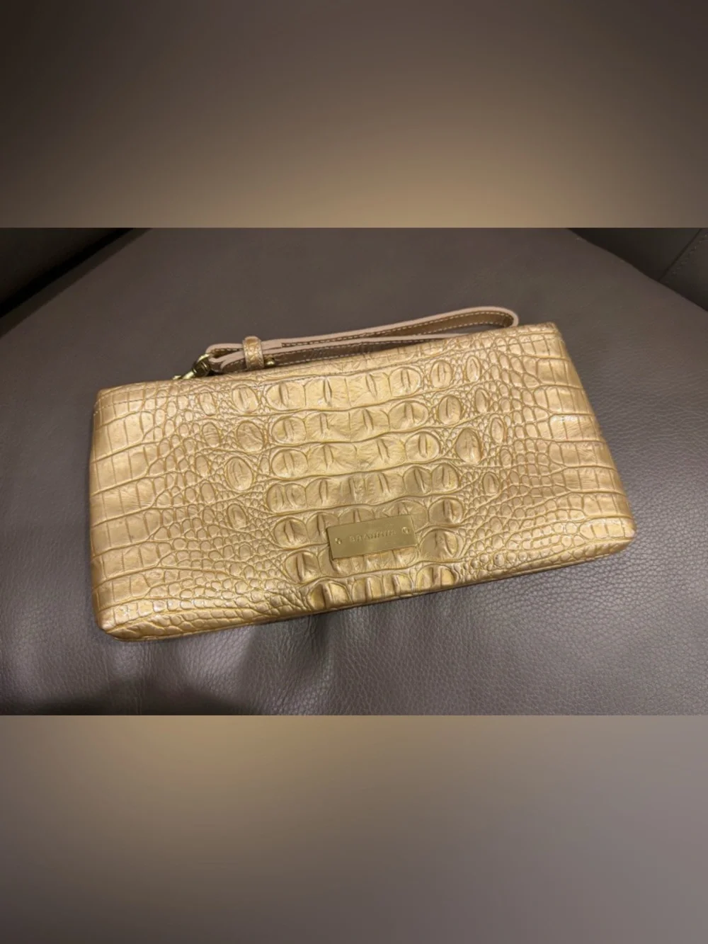 Brahmin Melbourne‎ Croc-Embossed Large Wristlet Clutch